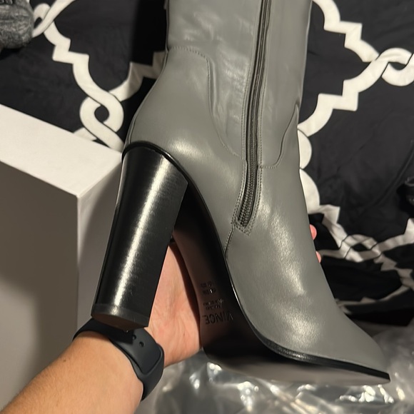 VINCE DEMPSEY charcoal over knee boots 9.5 - Picture 8 of 10